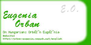 eugenia orban business card